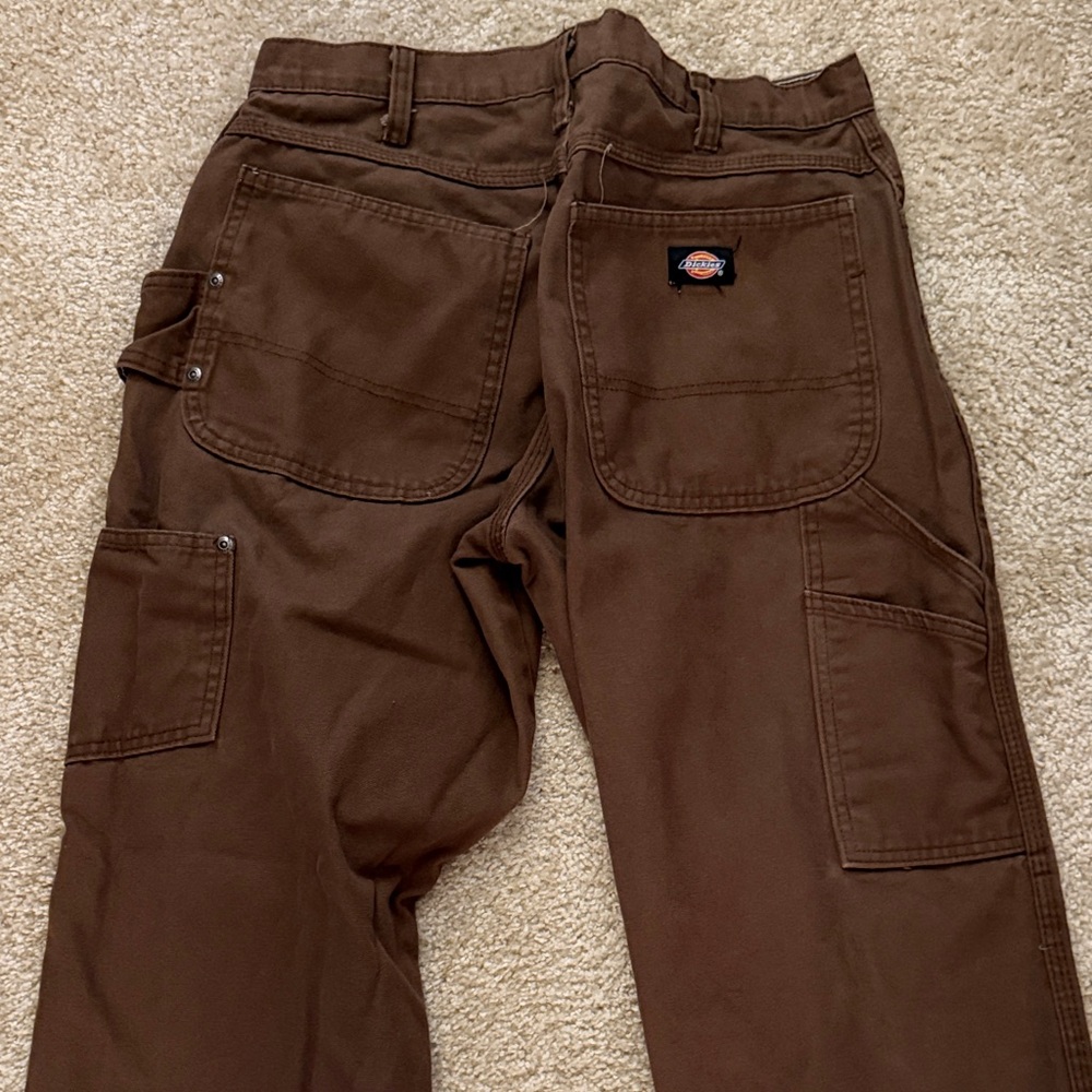 Dickies Men’s Brown Cargo Work Pants with Utility Pockets
